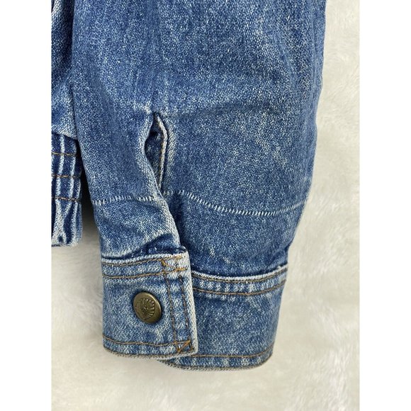RARE Vintage 80s Young Lion Youth Denim Jean Jacket Vest Removable Arms Sz 12 - Picture 10 of 13